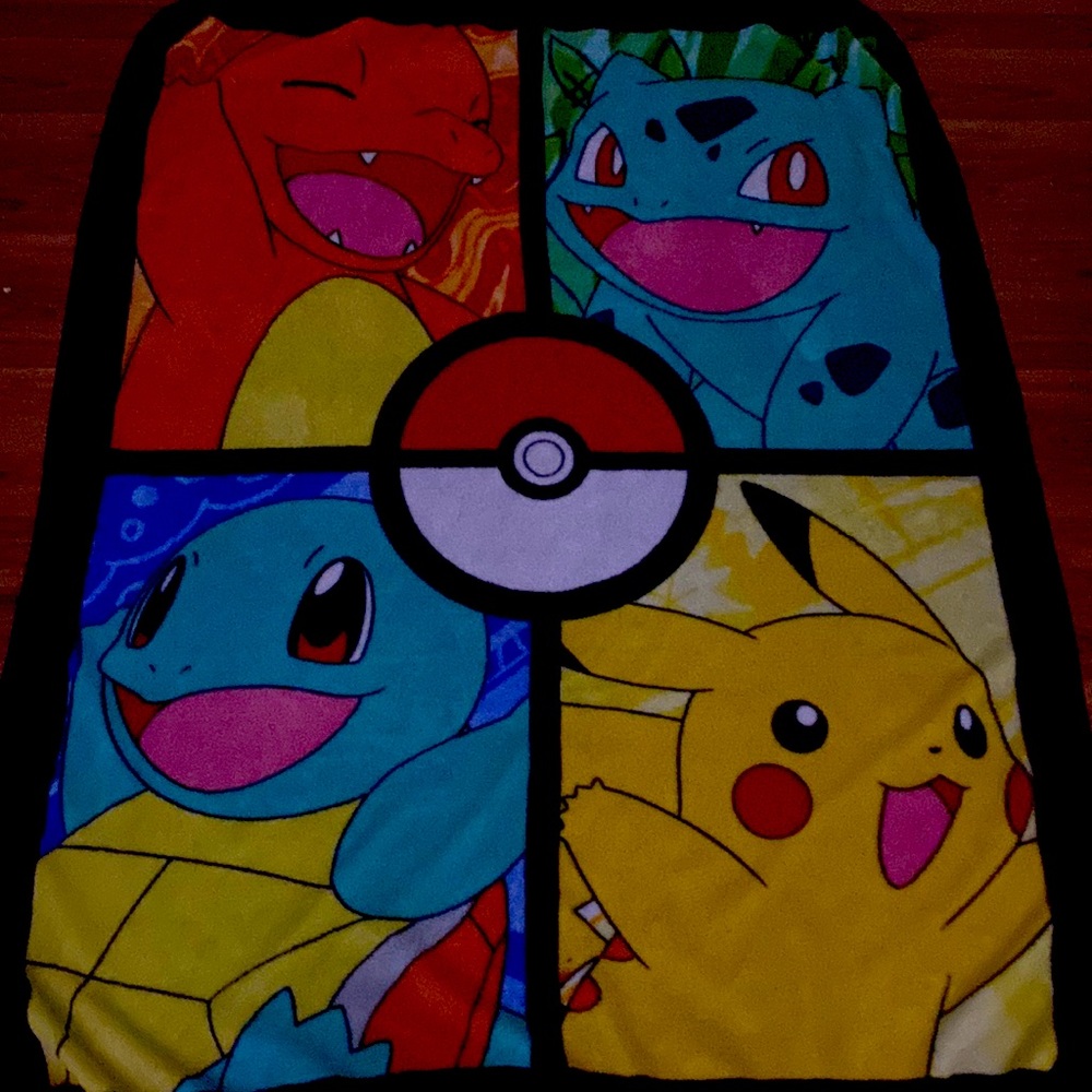 Pokémon blanket.